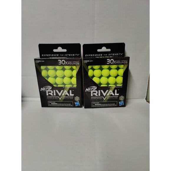 Hasbro Nerf Rival Edge Series 30x High-impact Rounds 30 Count Lot Of 2 - Picture 1 of 15